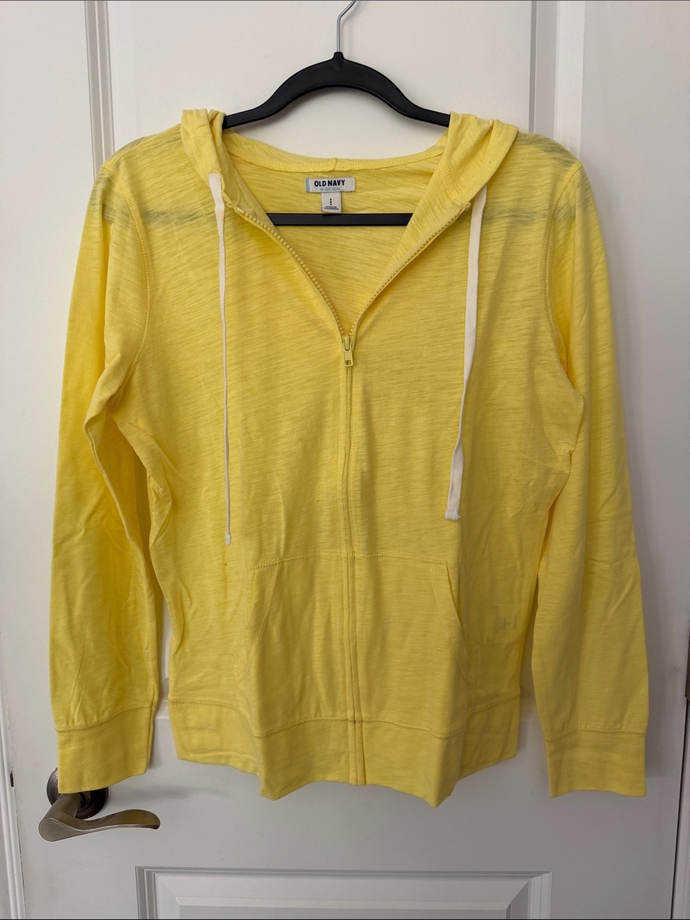 Old Navy Yellow Lightweight Zip Hoodie